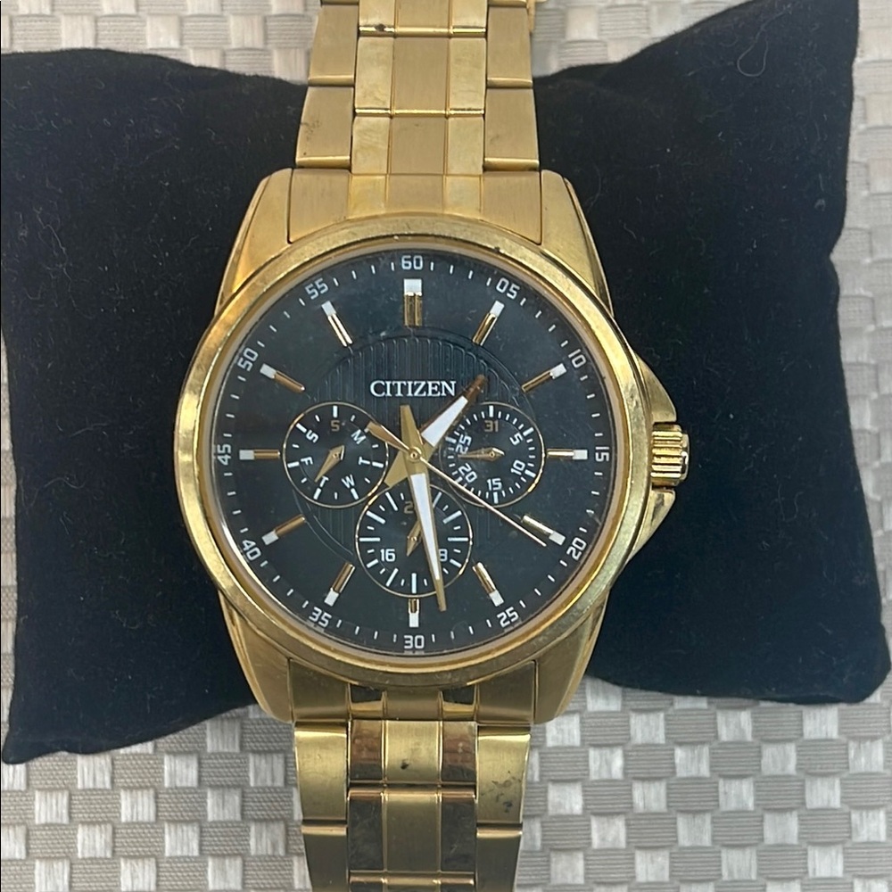 Citizen Gold and Black Chronograph Watch